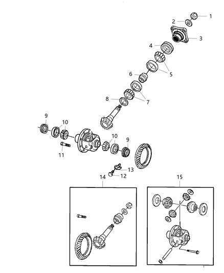 2013 Ram 3500 Differential Assembly Diagram 1