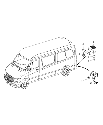 2008 Dodge Sprinter 3500 Audible Reverse Signal Horn Diagram