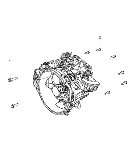 2009 Dodge Caliber Mounting Bolts Diagram 1