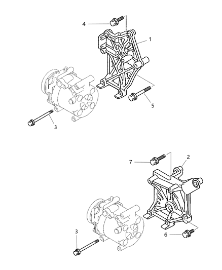 2005 Dodge Stratus Compressor Mounting Diagram