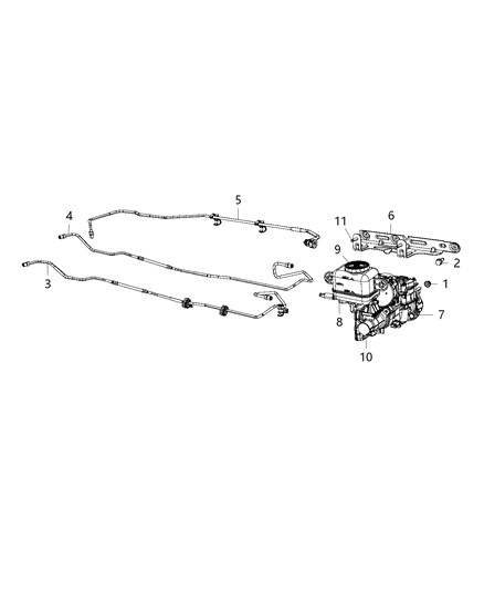 2020 Chrysler Pacifica Booster & Pump, Vacuum Power Brake, Hydro Booster Diagram 2