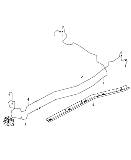 2015 Jeep Renegade Brake Tubes & Hoses Diagram 2