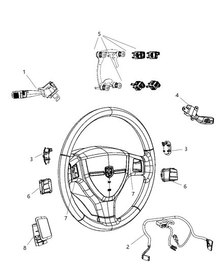 2011 Ram 5500 Switches - Steering Column & Wheel Diagram