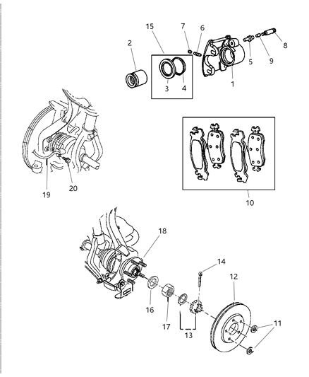 1997 Chrysler Sebring Front Brakes Diagram