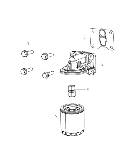 2019 Ram ProMaster City Engine Oil Filter And Adapter Diagram