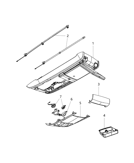 2008 Dodge Grand Caravan Overhead Console Diagram 3