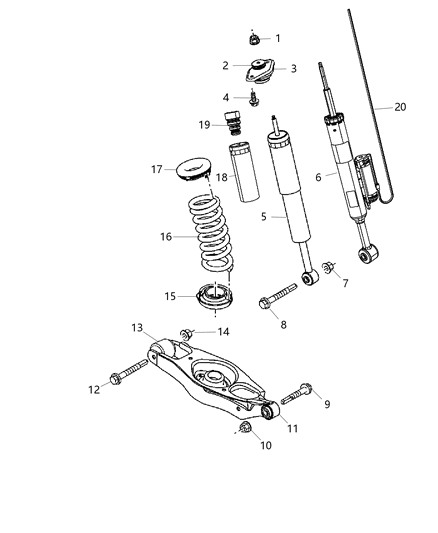 2014 Dodge Challenger Shock-Suspension Diagram for 5181558AD