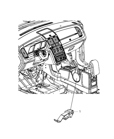 2017 Dodge Journey Switches - Console Diagram