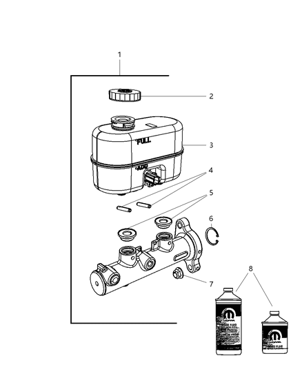 2009 Dodge Ram 3500 Cab Chassis Brake Master Cylinder Diagram