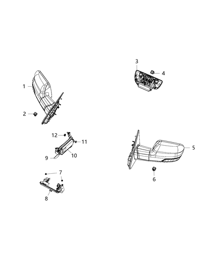 2019 Ram 1500 Module-Forward Facing Camera Diagram for 68318033AD