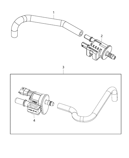 2017 Jeep Cherokee Emission Control Vacuum Harness Diagram