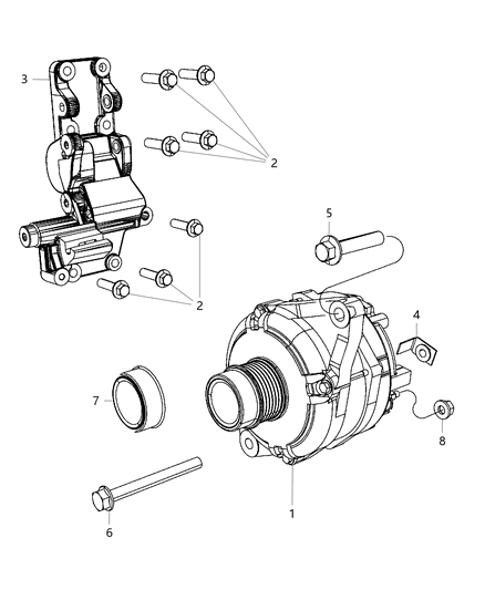 2016 Jeep Compass Generator/Alternator & Related Parts Diagram