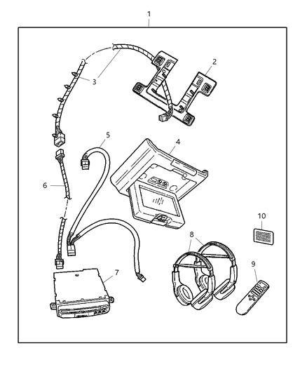 2006 Dodge Grand Caravan Media Sys-Monitor With Dvd Diagram for 82208810