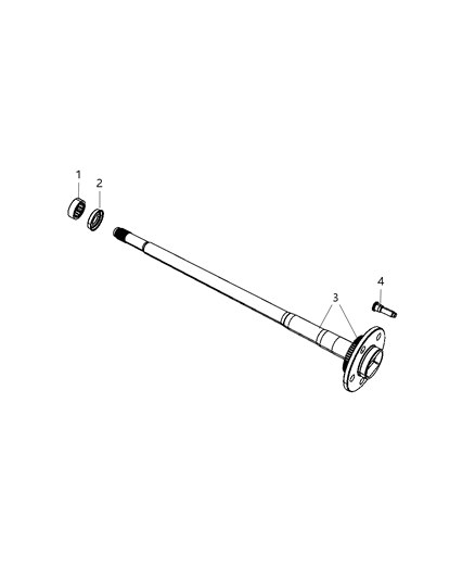 2009 Chrysler Aspen Shaft - Rear Axle Diagram 2