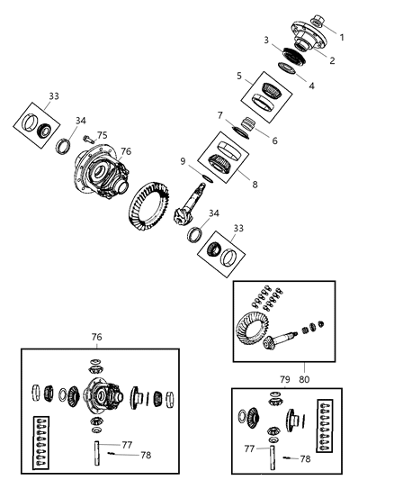 2012 Jeep Wrangler Differential Assembly Diagram 1