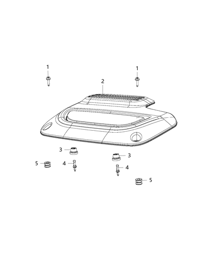 2019 Chrysler Pacifica Engine Cover & Related Parts Diagram 2