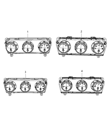 2010 Dodge Avenger Air Conditioning And Heater Control Diagram for 55111949AA