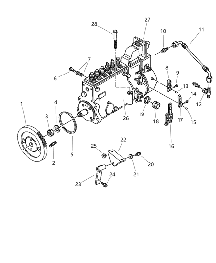 1997 Dodge Ram 2500 Gear-Injection Pump Diagram for 4856323