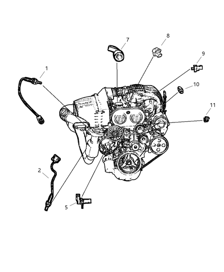 2003 Jeep Liberty Sensor - Engine Diagram