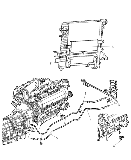 2003 Dodge Ram 2500 Tube-Oil Cooler Diagram for 52028924AF