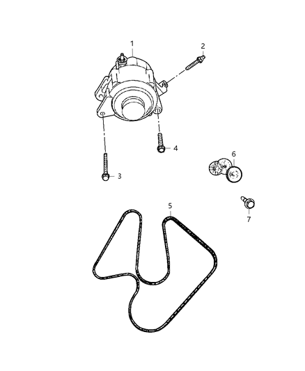 2008 Dodge Durango Generator/Alternator & Related Parts Diagram 1