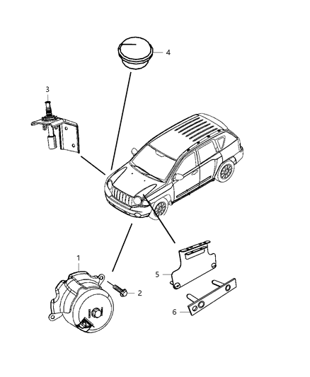 2010 Jeep Patriot Siren Alarm System Diagram