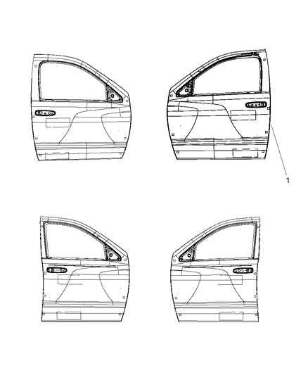 2008 Dodge Ram 5500 Label-Tire Pressure Diagram for 5056247AA