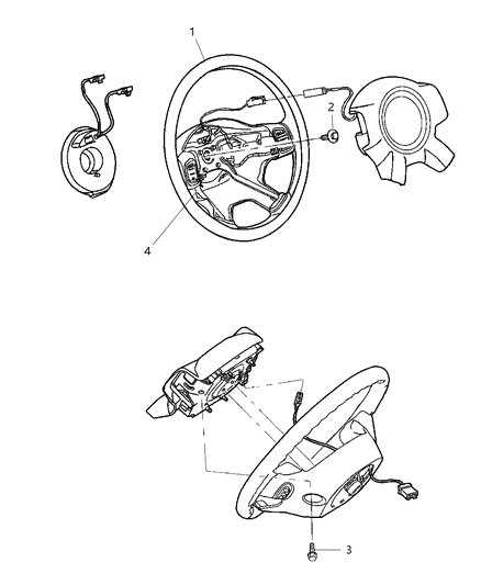 2011 Dodge Nitro Bezel-Steering Wheel Diagram for 68028977AA