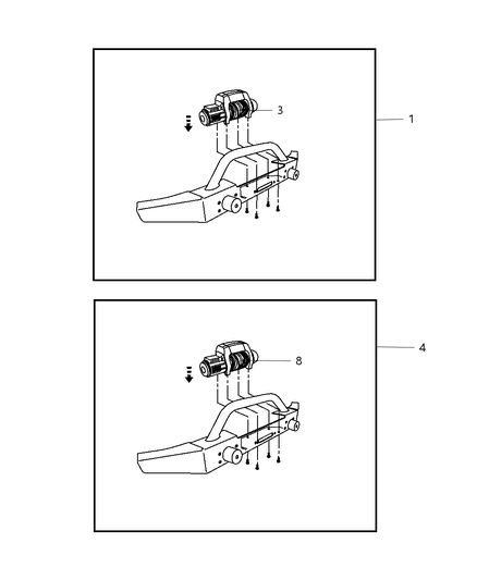 2017 Jeep Wrangler Winch & Mounting Kit Diagram