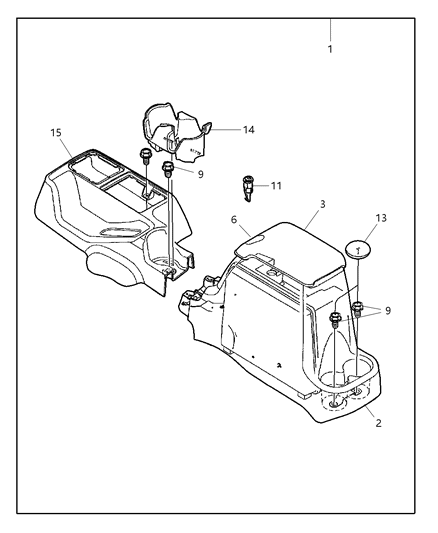 2005 Jeep Wrangler Console Diagram