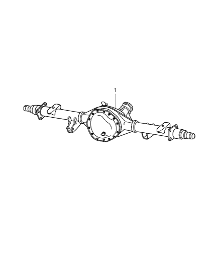 2006 Dodge Ram 2500 Axle-Service Rear Diagram for 5127619AB