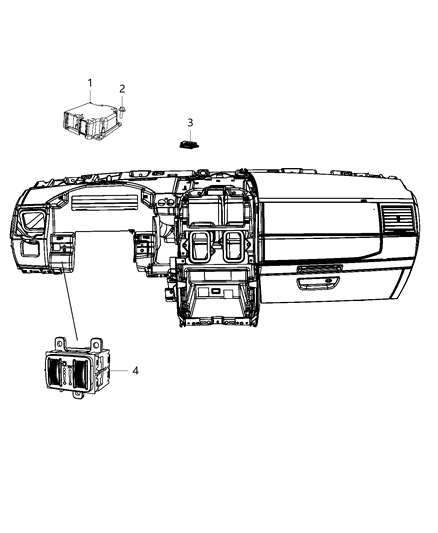 2013 Ram C/V Modules, Instrument Panel Diagram