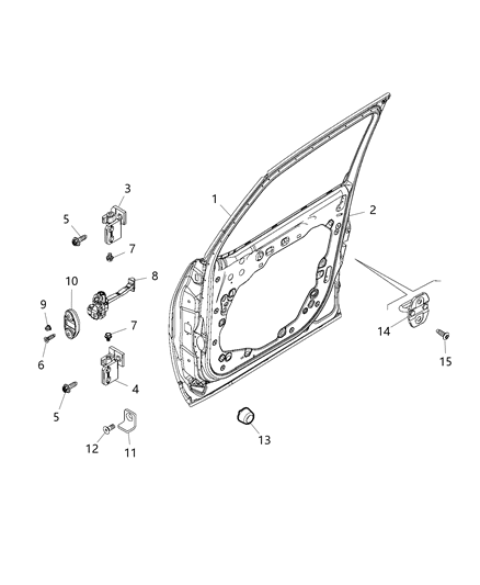 2018 Jeep Renegade Panel-Front Door Outer Repair Diagram for 68246375AA