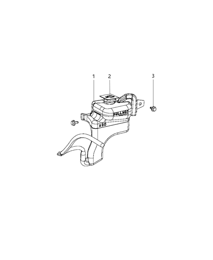 2012 Jeep Patriot Coolant Recovery Bottle Diagram 1