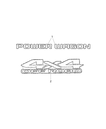 2019 Ram 2500 Decals & Tape Stripes Diagram