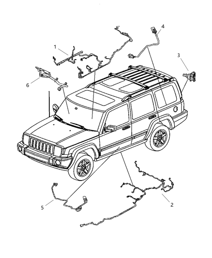 2006 Jeep Commander Wiring-Body Diagram for 56050633AF