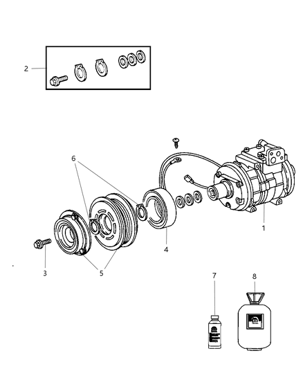 2010 Jeep Grand Cherokee COMPRESOR-Air Conditioning Diagram for R5111437AD