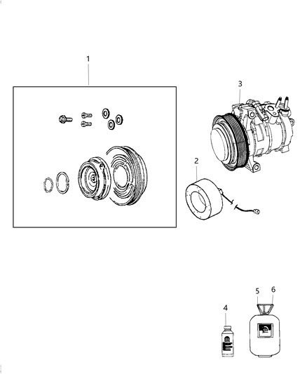 2018 Jeep Wrangler All-new Model A/C Compressor Diagram