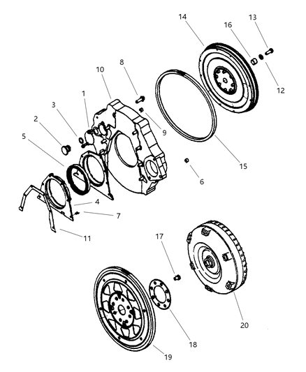 1998 Dodge Ram 3500 Flywheel And Torque Converter Diagram 2