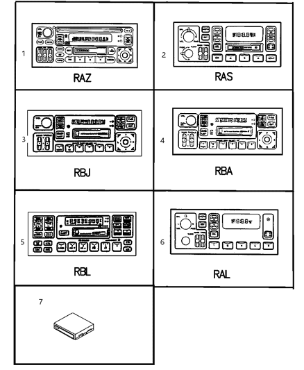 1999 Jeep Cherokee Radio-AM/FM Cassette With Cd Cont Diagram for 4704393AD