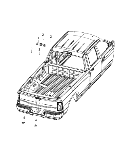 2020 Ram 1500 Lamps - Rear Diagram 1