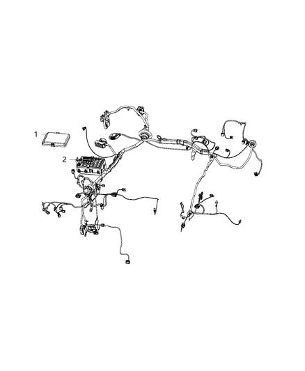 2018 Chrysler 300 Center, Front Power Distribution Diagram