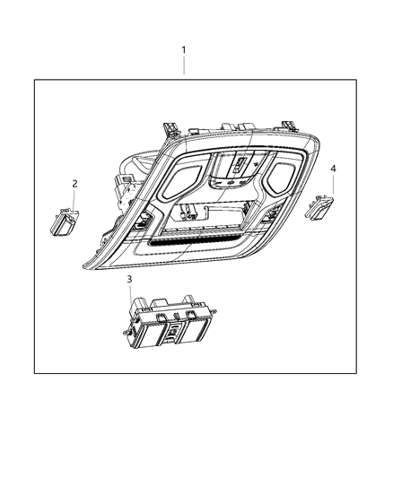 2019 Ram 2500 Overhead Console Diagram