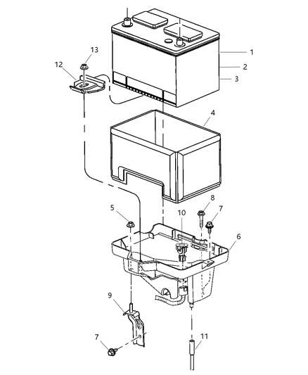 2006 Chrysler Pacifica Battery & Related Items Diagram