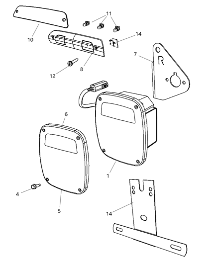 2010 Dodge Ram 4500 Lamps - Rear Diagram