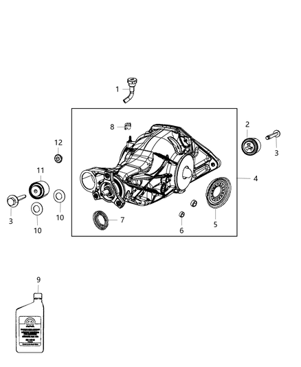 2011 Jeep Grand Cherokee Axle Assembly & Components Diagram 3