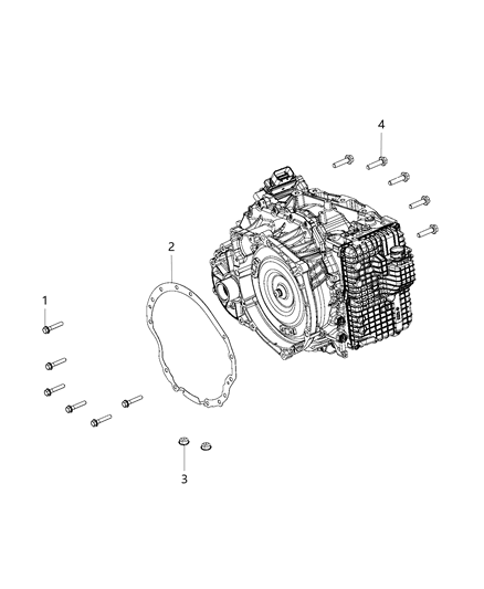 2018 Chrysler Pacifica Mounting Bolts Diagram 1