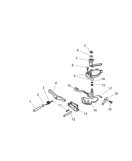 2004 Chrysler Sebring Parking Sprag Diagram 1