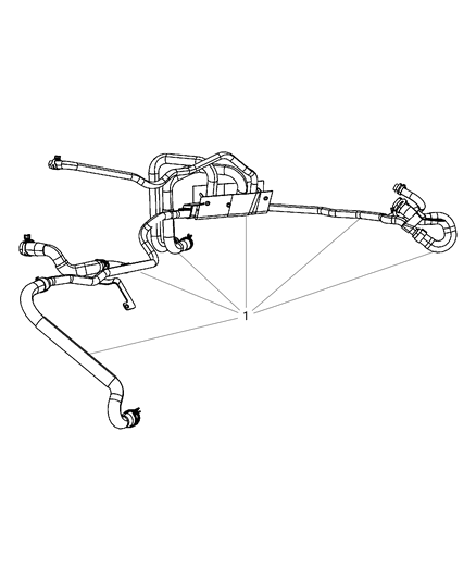 2007 Jeep Grand Cherokee Heater Hoses Diagram 1