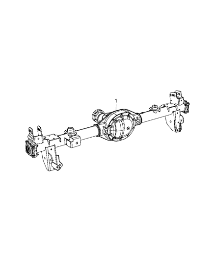 2016 Jeep Wrangler Axle-Service Rear Diagram for 68304608AA